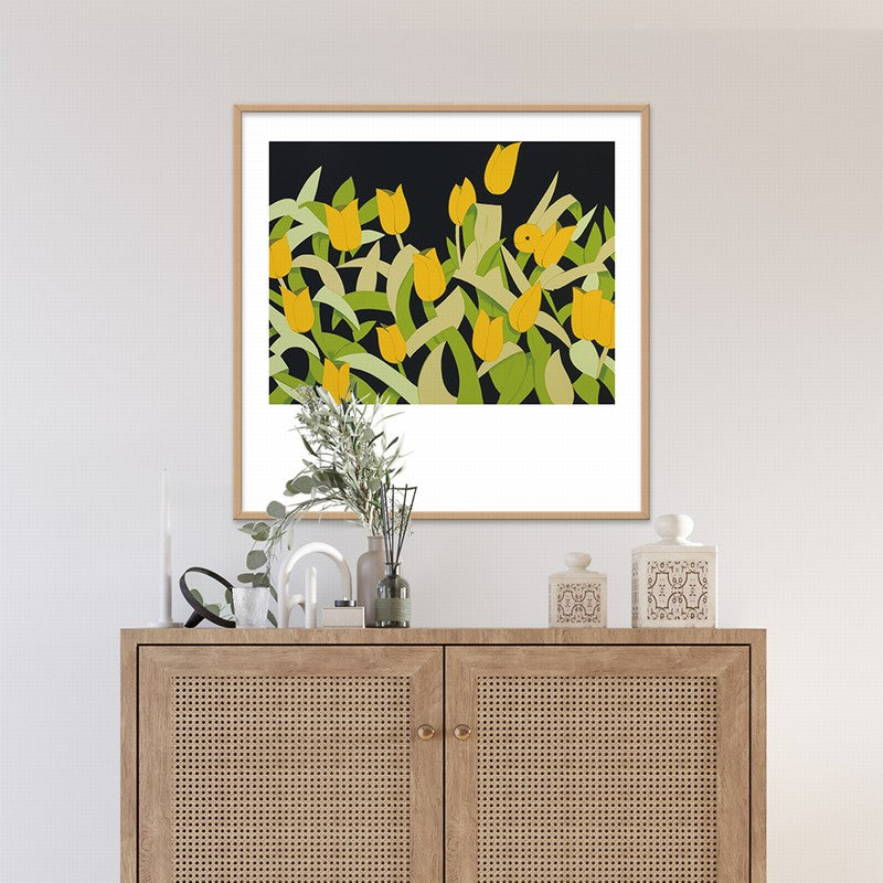 Hand-Painted Floral Artwork for Home Decor