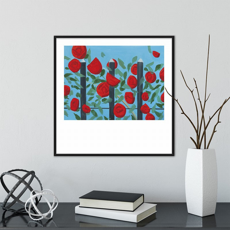 Square Canvas Art of Hand-Painted Plants