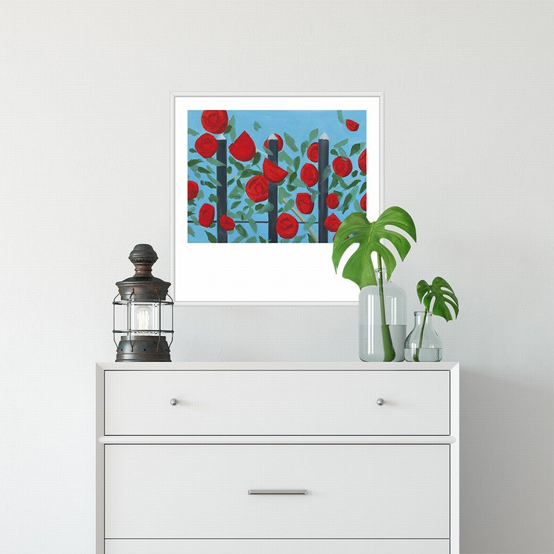 Square Canvas Art of Hand-Painted Plants