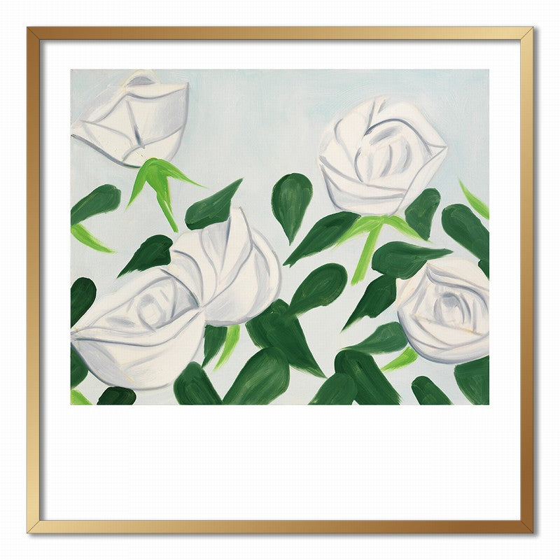 Square Hand-Painted Floral Artwork for Walls