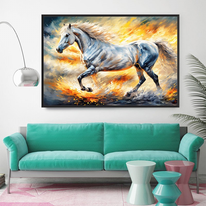 Chic Horse Oil Painting for Stylish Interiors