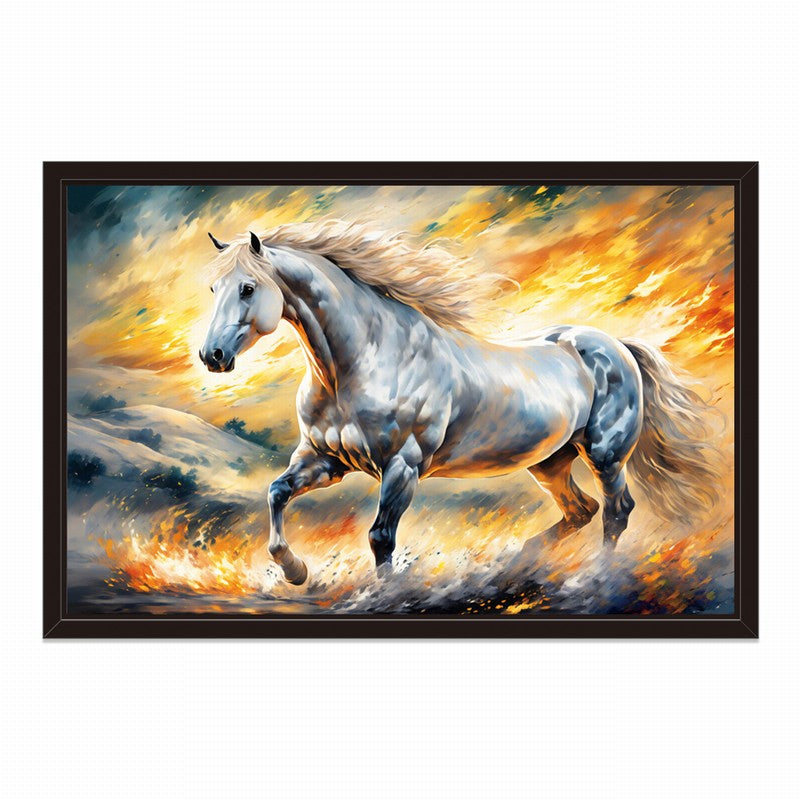 Handcrafted Oil Painting of a Majestic Horse