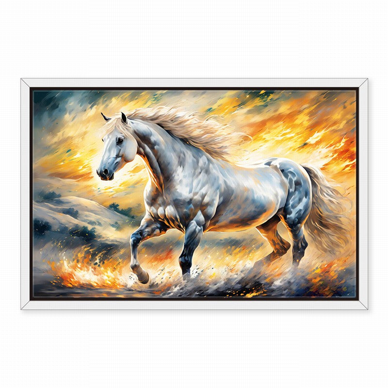 Handcrafted Oil Painting of a Majestic Horse