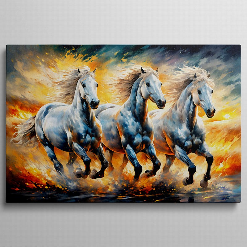 Serenity: Horse Oil Painting in Soft Tones