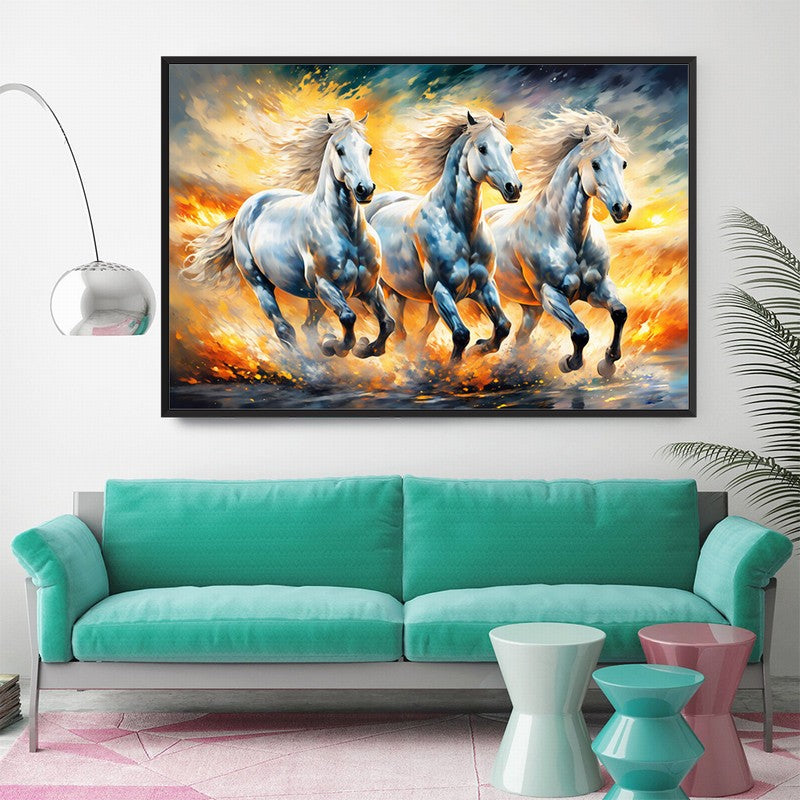 Serenity: Horse Oil Painting in Soft Tones