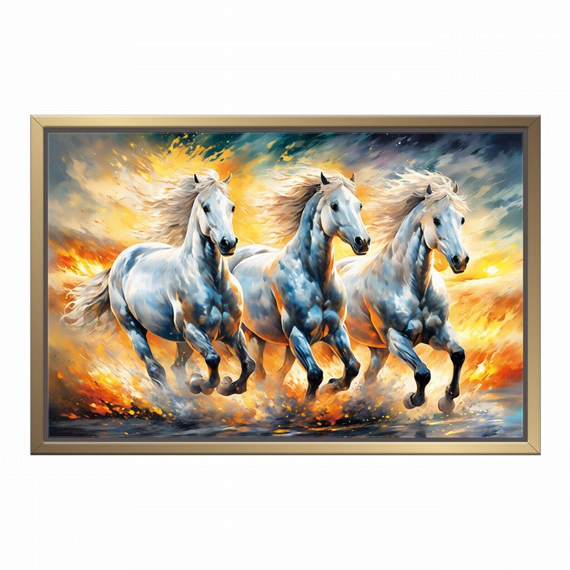 Serenity: Horse Oil Painting in Soft Tones