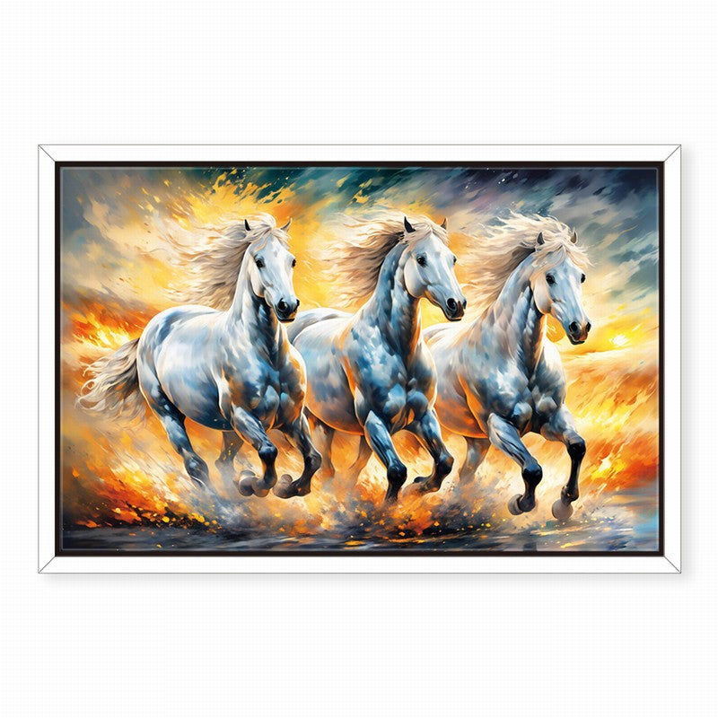 Serenity: Horse Oil Painting in Soft Tones