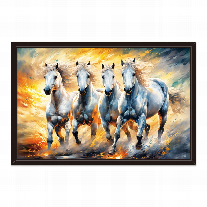 Powerful Stallion Oil Painting for Bold Interiors