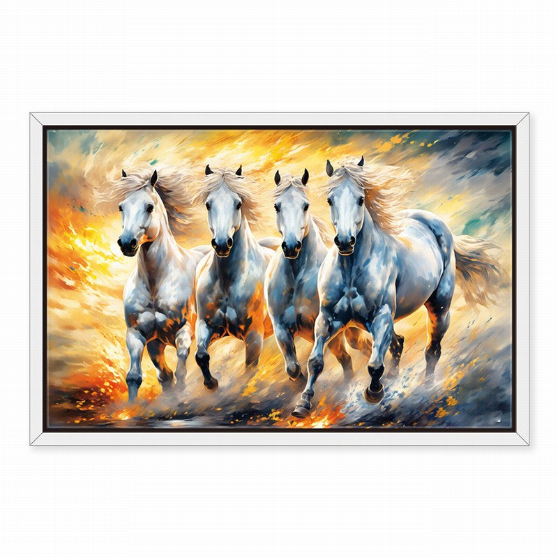 Powerful Stallion Oil Painting for Bold Interiors