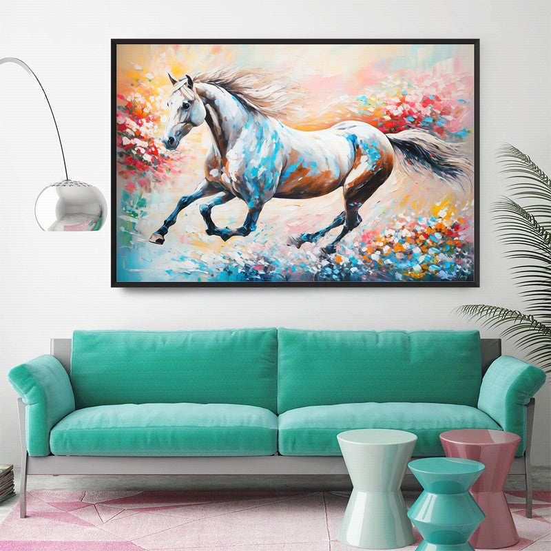 Artistic Stallion Oil Painting for Modern Homes