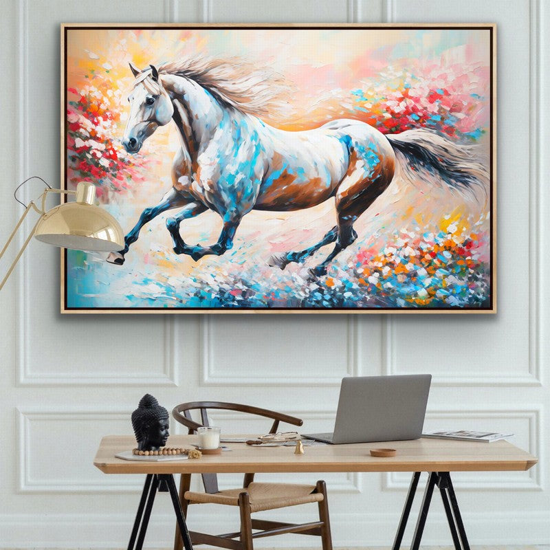 Artistic Stallion Oil Painting for Modern Homes