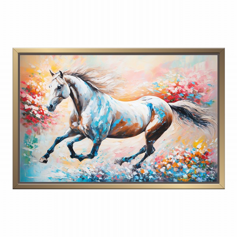 Artistic Stallion Oil Painting for Modern Homes