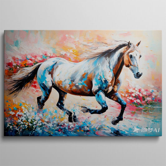 Charming Horse Oil Painting with a Classic Touch