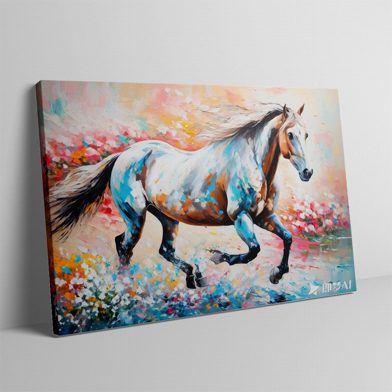 Charming Horse Oil Painting with a Classic Touch