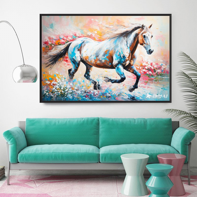 Charming Horse Oil Painting with a Classic Touch