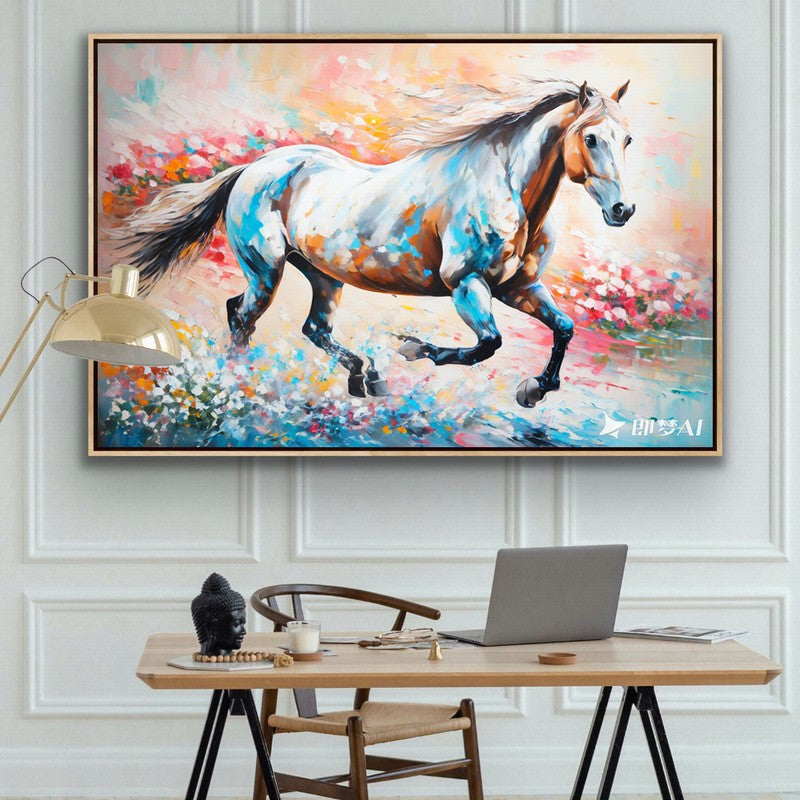 Charming Horse Oil Painting with a Classic Touch