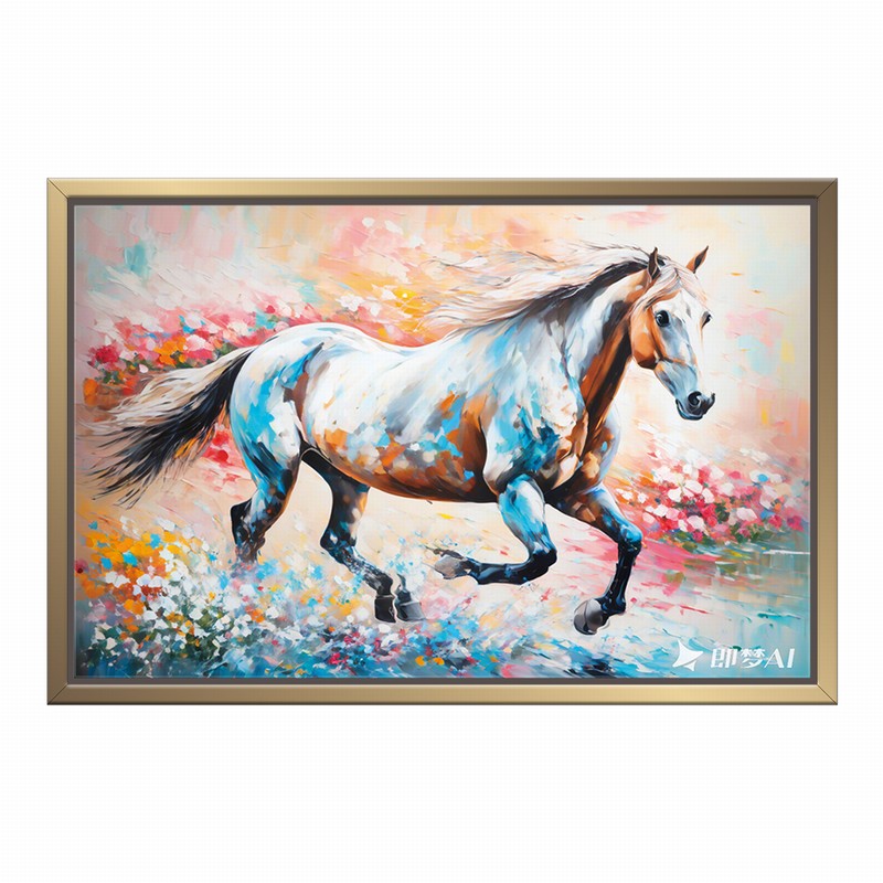 Charming Horse Oil Painting with a Classic Touch