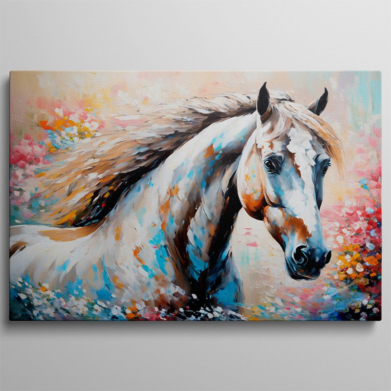 Regal Horse Oil Painting for Distinguished Spaces