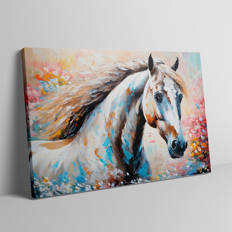 Regal Horse Oil Painting for Distinguished Spaces