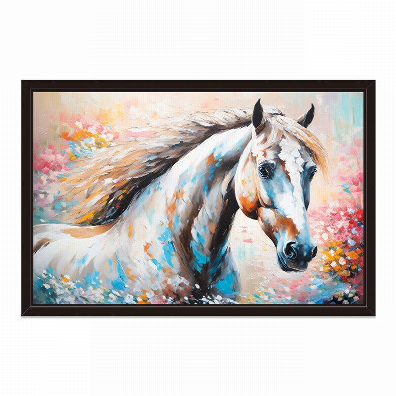 Regal Horse Oil Painting for Distinguished Spaces