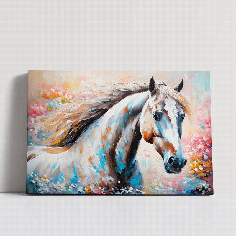 Regal Horse Oil Painting for Distinguished Spaces