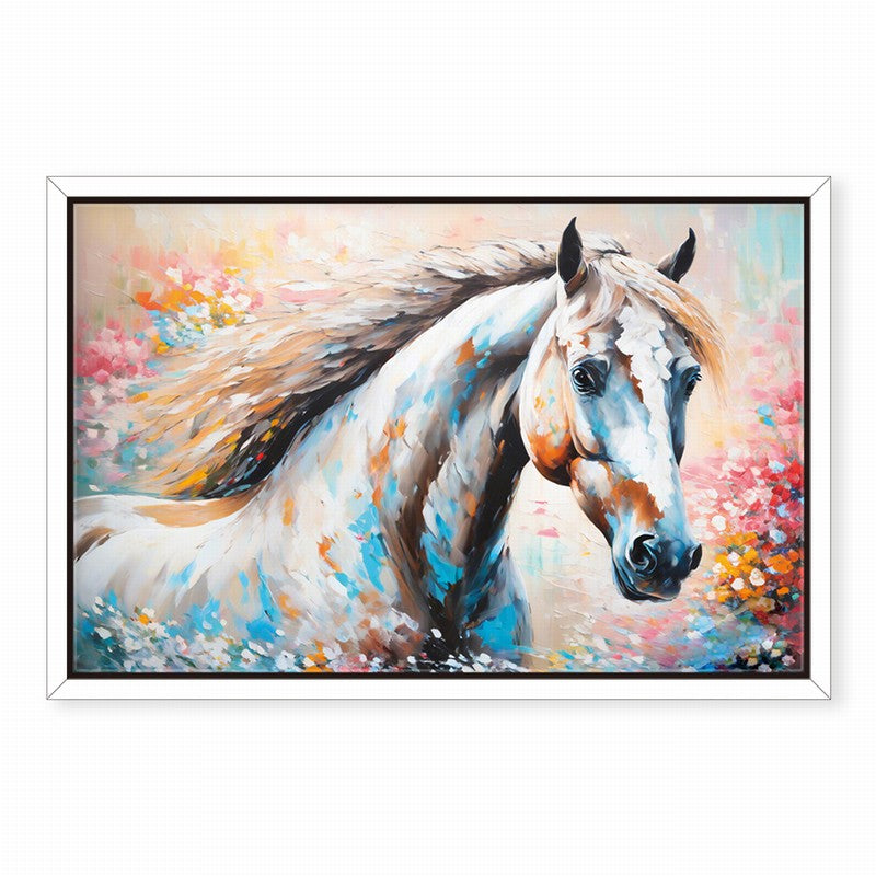 Regal Horse Oil Painting for Distinguished Spaces