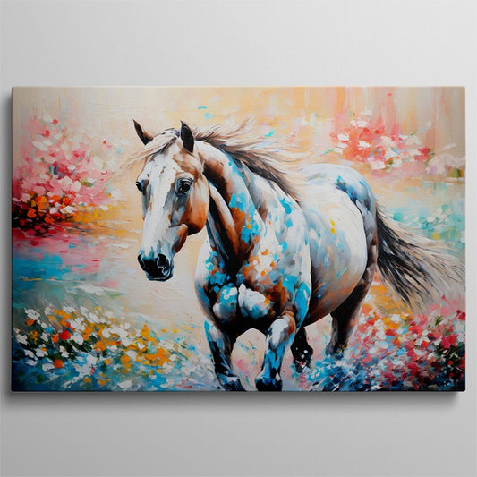 Radiant Horse Oil Painting for Living Room Decor