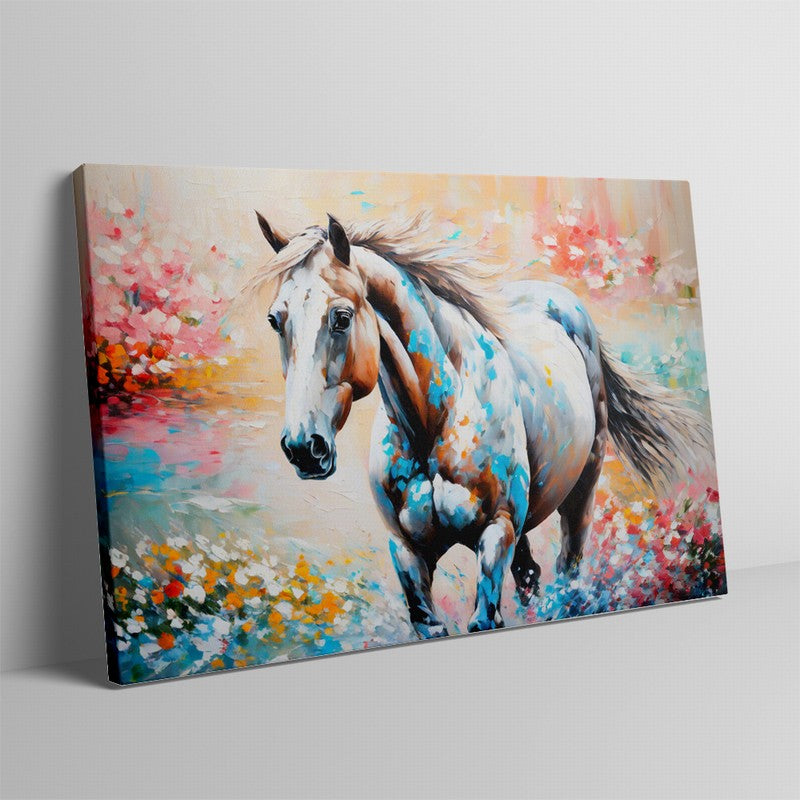 Radiant Horse Oil Painting for Living Room Decor