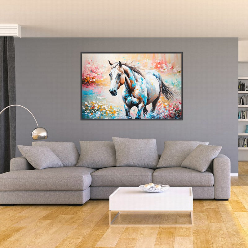 Radiant Horse Oil Painting for Living Room Decor