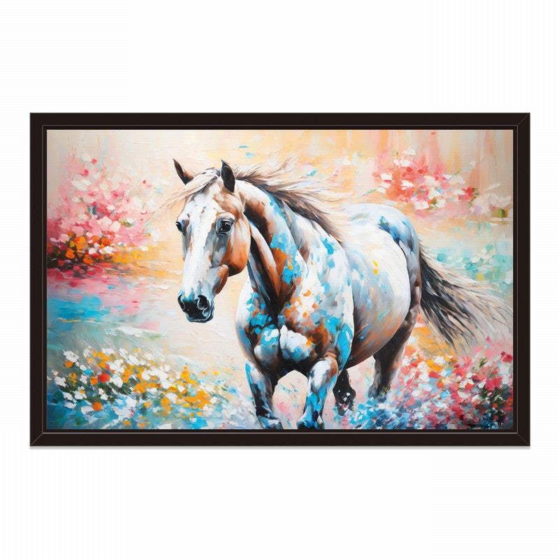 Radiant Horse Oil Painting for Living Room Decor