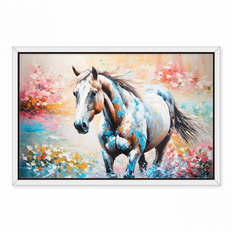 Radiant Horse Oil Painting for Living Room Decor