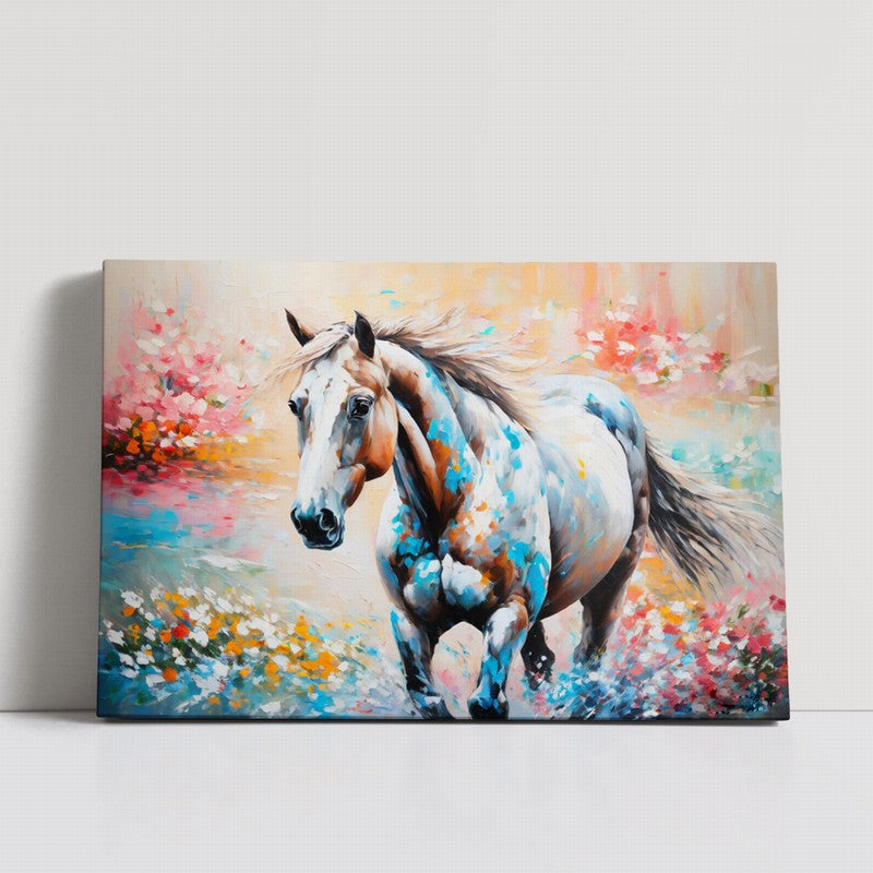 Radiant Horse Oil Painting for Living Room Decor