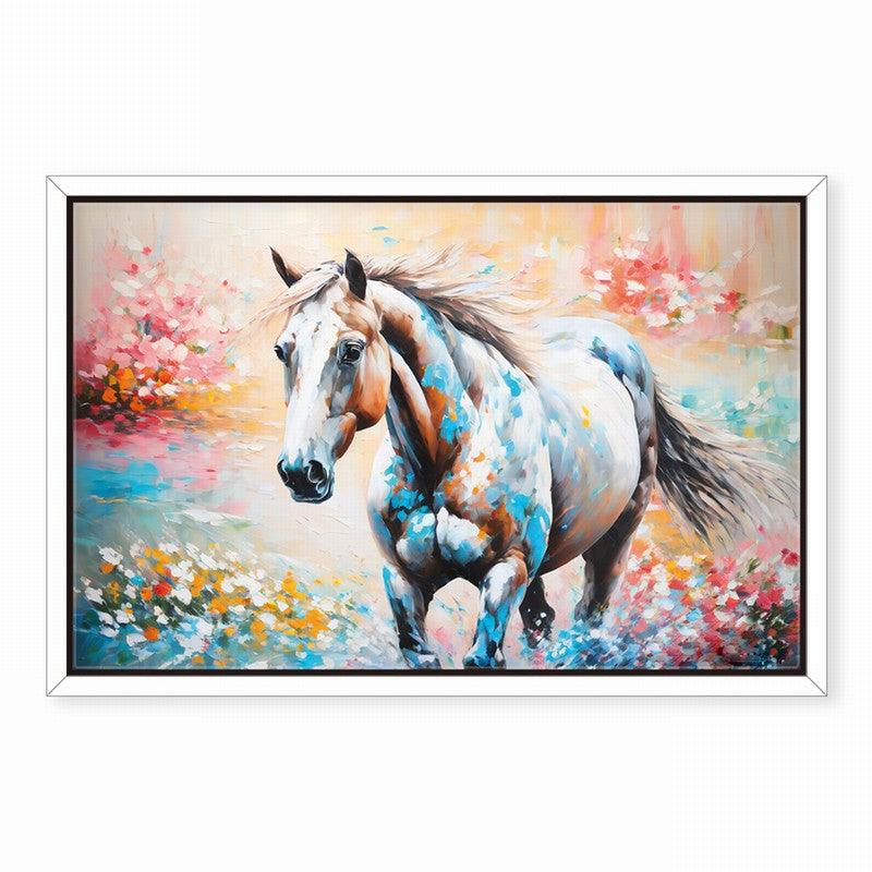 Radiant Horse Oil Painting for Living Room Decor