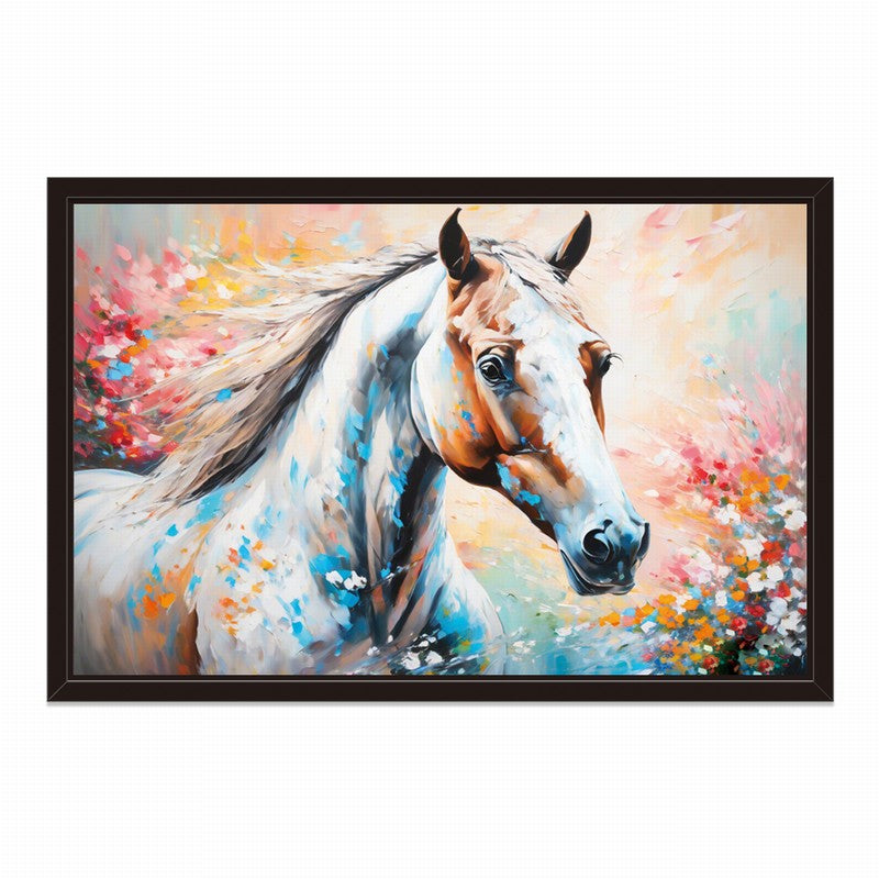 Bold Stallion Oil Painting for Statement Decor