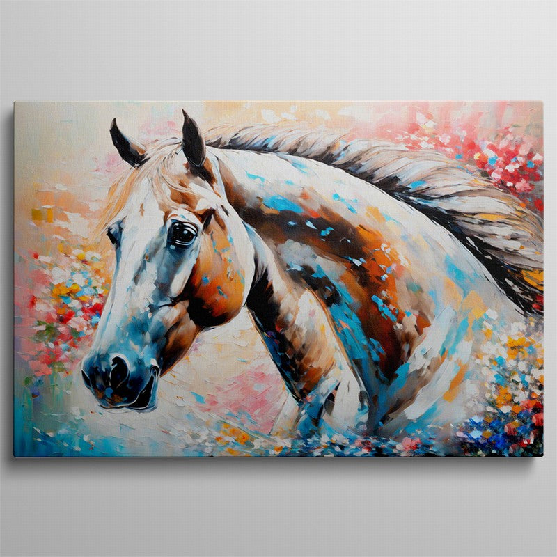 Abstract Horse Oil Painting with a Modern Twist