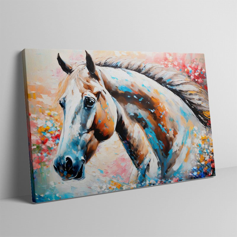 Abstract Horse Oil Painting with a Modern Twist