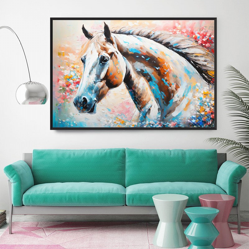 Abstract Horse Oil Painting with a Modern Twist