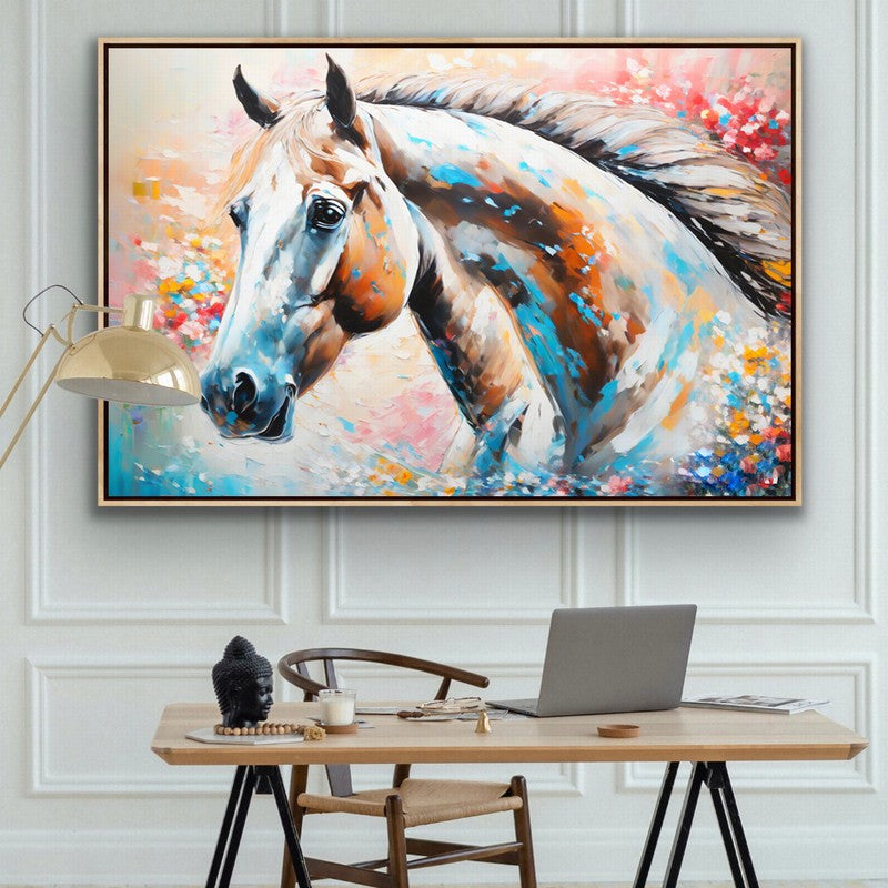 Abstract Horse Oil Painting with a Modern Twist