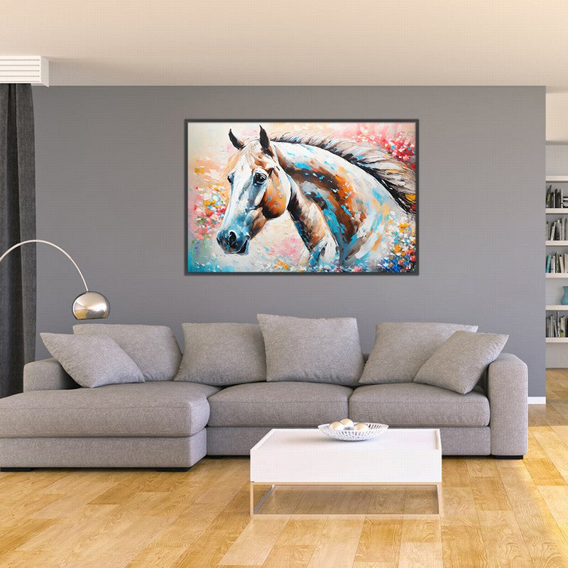 Abstract Horse Oil Painting with a Modern Twist