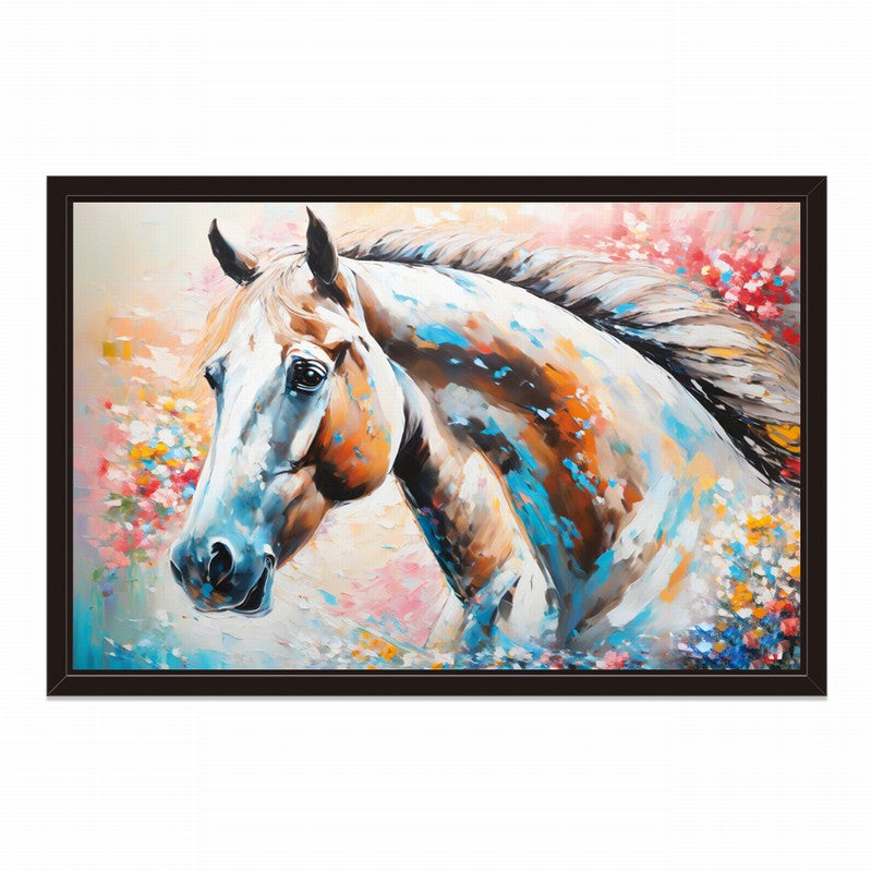 Abstract Horse Oil Painting with a Modern Twist