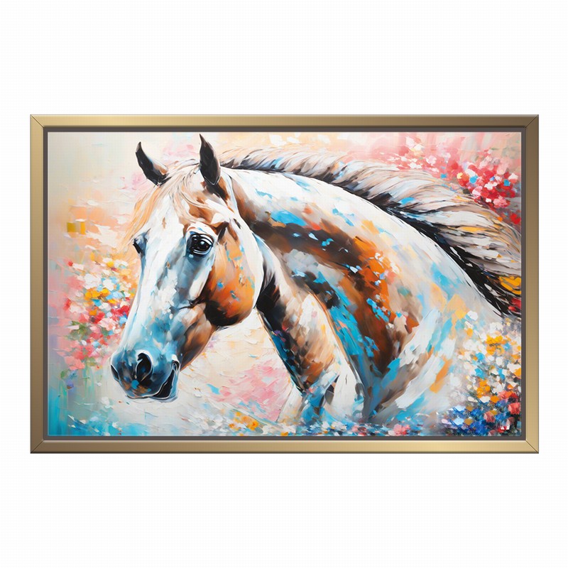 Abstract Horse Oil Painting with a Modern Twist