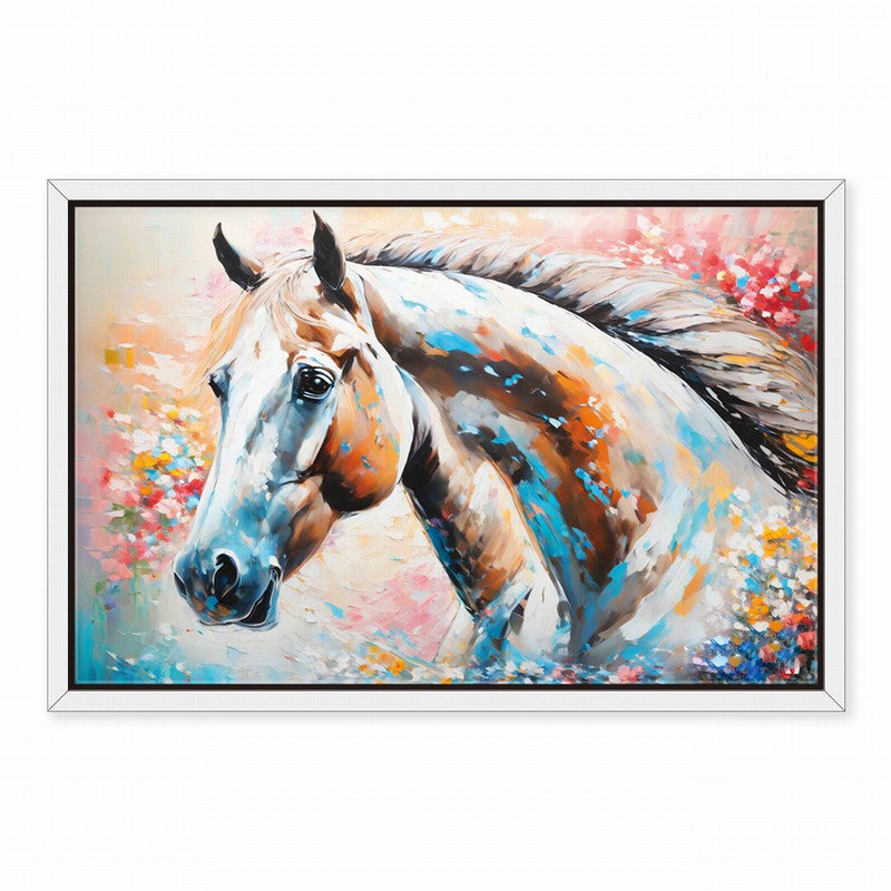 Abstract Horse Oil Painting with a Modern Twist