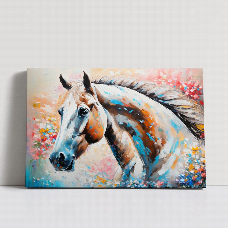 Abstract Horse Oil Painting with a Modern Twist