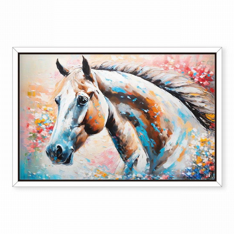 Abstract Horse Oil Painting with a Modern Twist