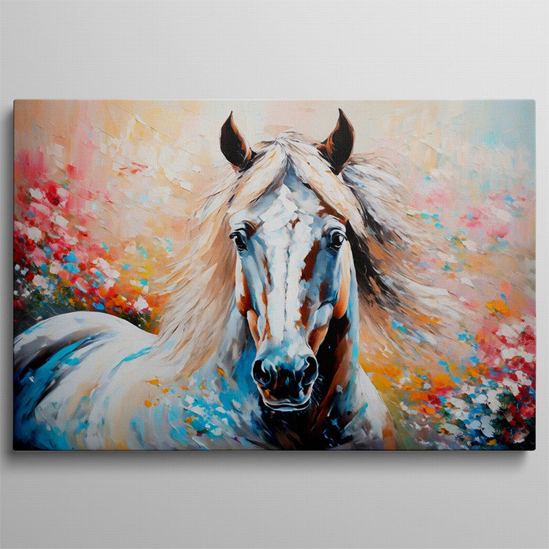 Hand-Painted Horse Oil Painting for Elegant Walls