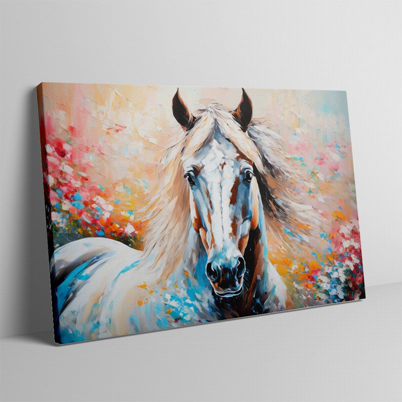 Hand-Painted Horse Oil Painting for Elegant Walls