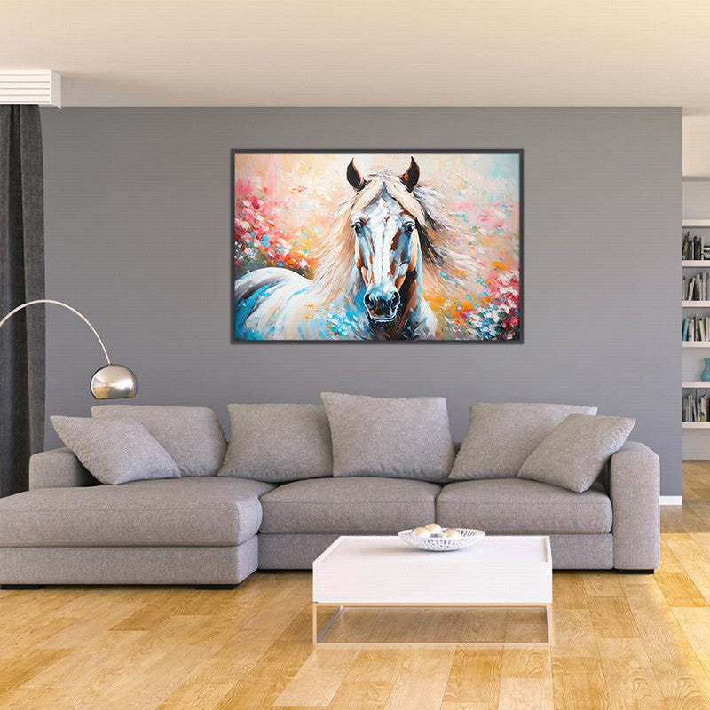 Hand-Painted Horse Oil Painting for Elegant Walls