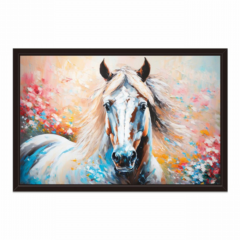 Hand-Painted Horse Oil Painting for Elegant Walls