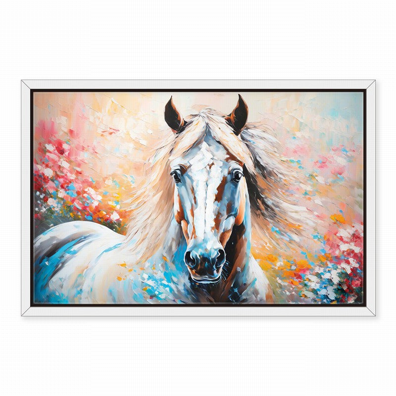 Hand-Painted Horse Oil Painting for Elegant Walls