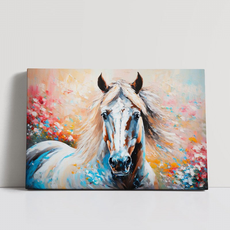 Hand-Painted Horse Oil Painting for Elegant Walls